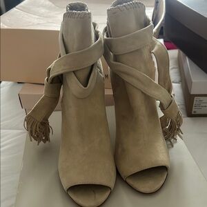 Women's Beige Ankle Boots